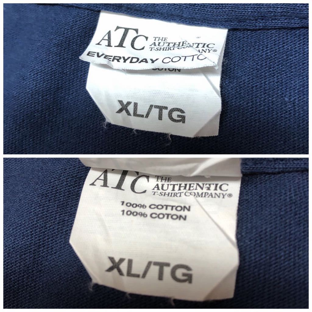 ATC /THE AUTHENTIC T-SHIRT COMPANY /メンズXL 半袖Tシャツ トップス ロゴTシャツ プリントTシャツ ネイビー アメカジ USA古着_画像7