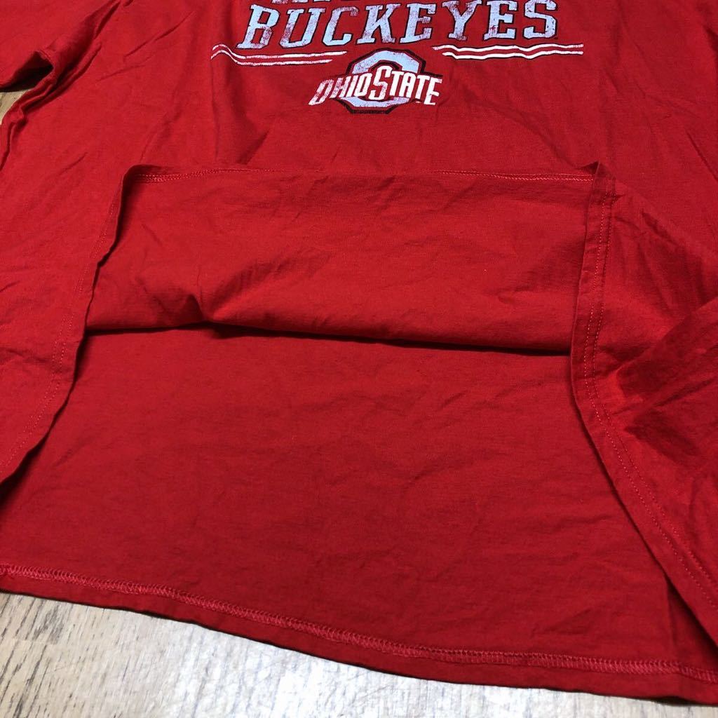 OHIO STATE /AUTHENTIC APPAREL /オハイオ州立大学 メンズ3XL 半袖Tシャツ プリントTシャツ ロゴT BUCKEYES アメカジ USA古着 大きいサイズ_画像5