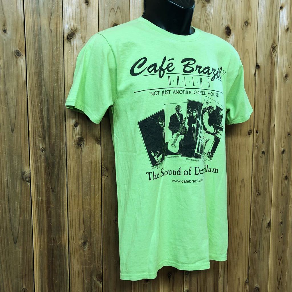 Hanes◇ヘインズ プリントTシャツ 半袖Tシャツ トップス カットソー cafe brazil バンドTシャツ アメカジ USA古着 メンズS_画像3