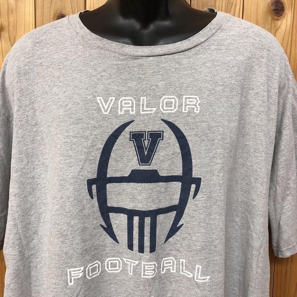 adidas /アディダス /メンズ2X グレー 半袖Tシャツ トップス プリントTシャツ VALOR FOOTBALL アメフト スポーツ アメカジ USA古着_画像4