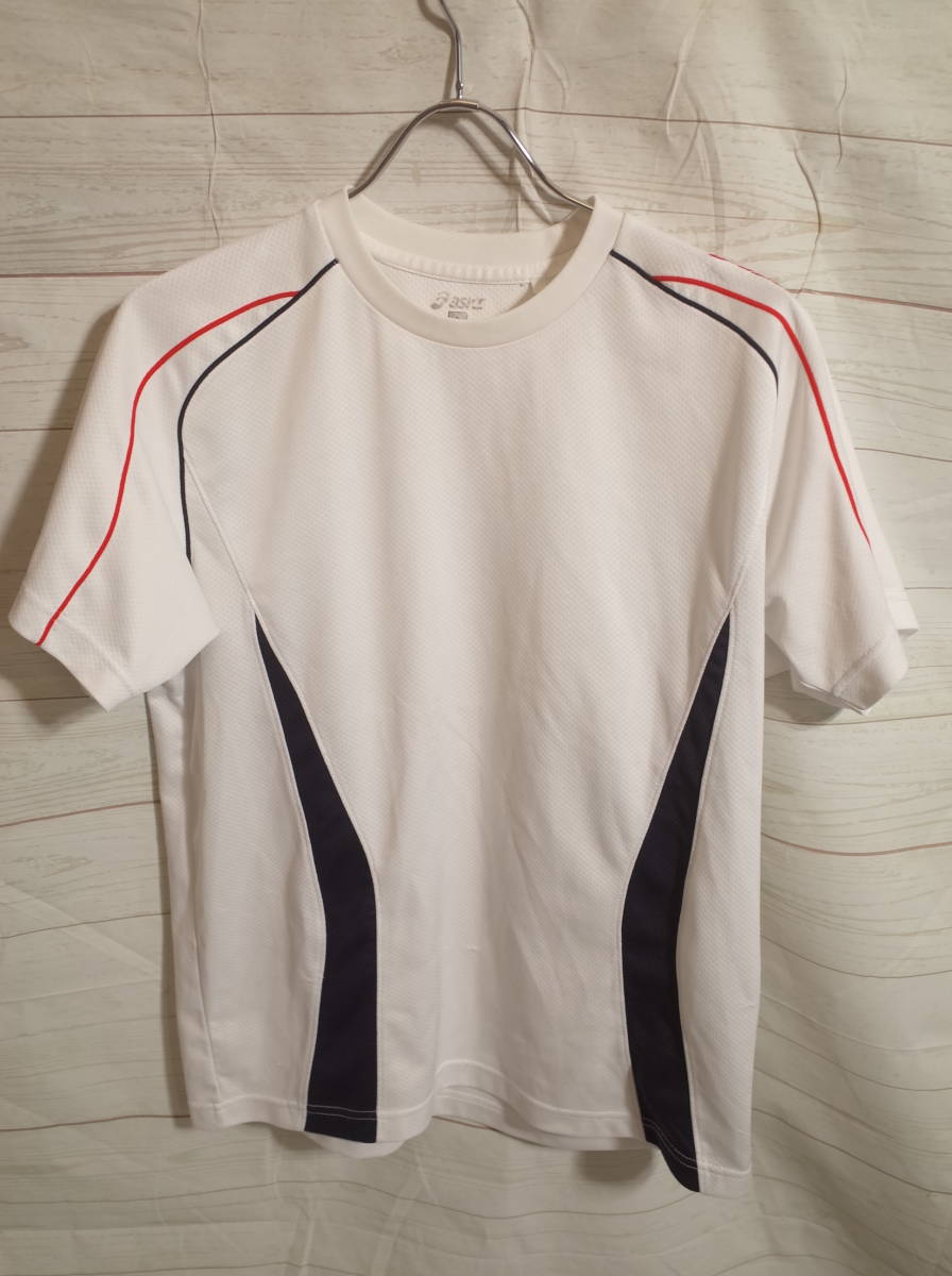 メンズ ph448 asics アシックス 半袖 トレーニングシャツ Tシャツ L ホワイト 白_画像1