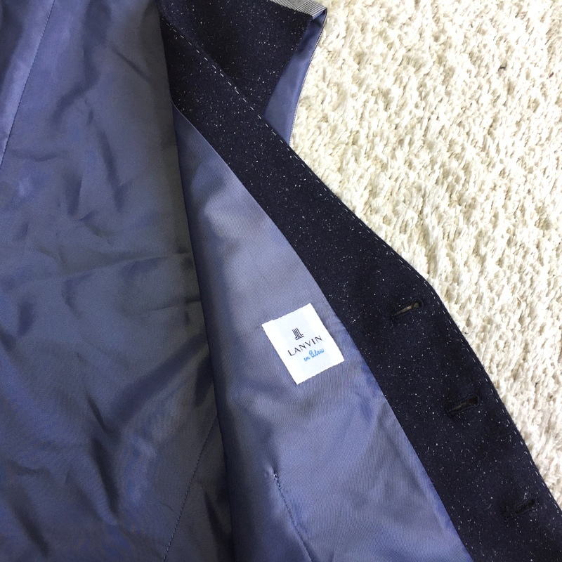 上品さ際立つ シルク混 LANVIN en Bleu ランバン オン ブルー ビジネス