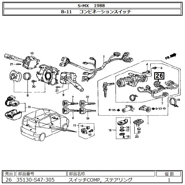 ★☆ 新品 S-MX RH1. RH2 純正ステアリングスイッチ ☆★_画像3