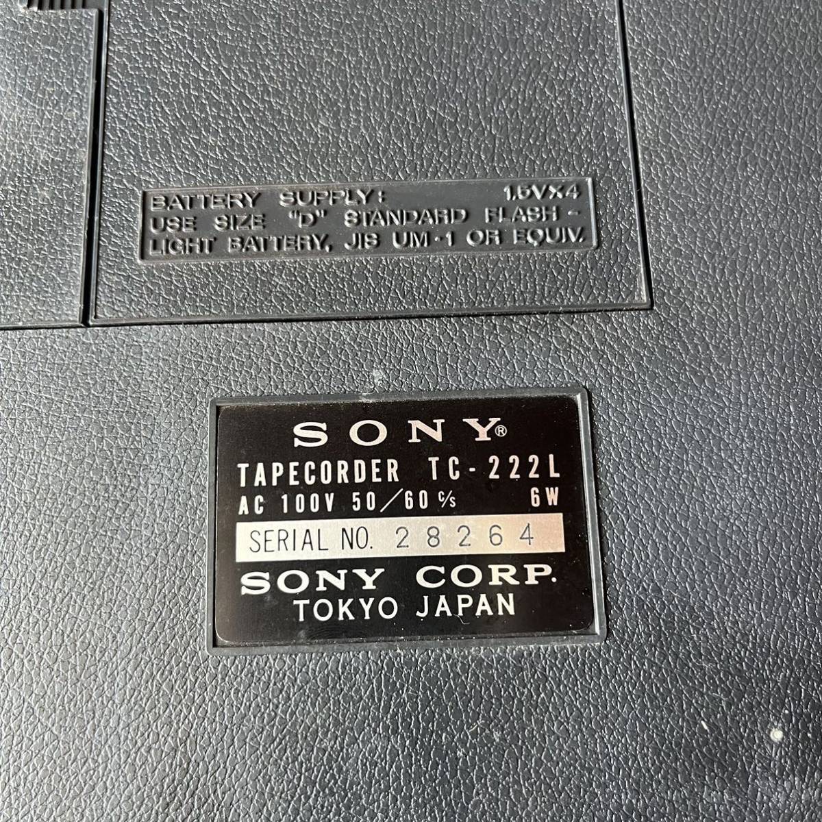 SONY TAPECORDER テープレコーダー 28264 サーボマチック L テーマコーダー　TC-222L 取扱説明書有り_画像6