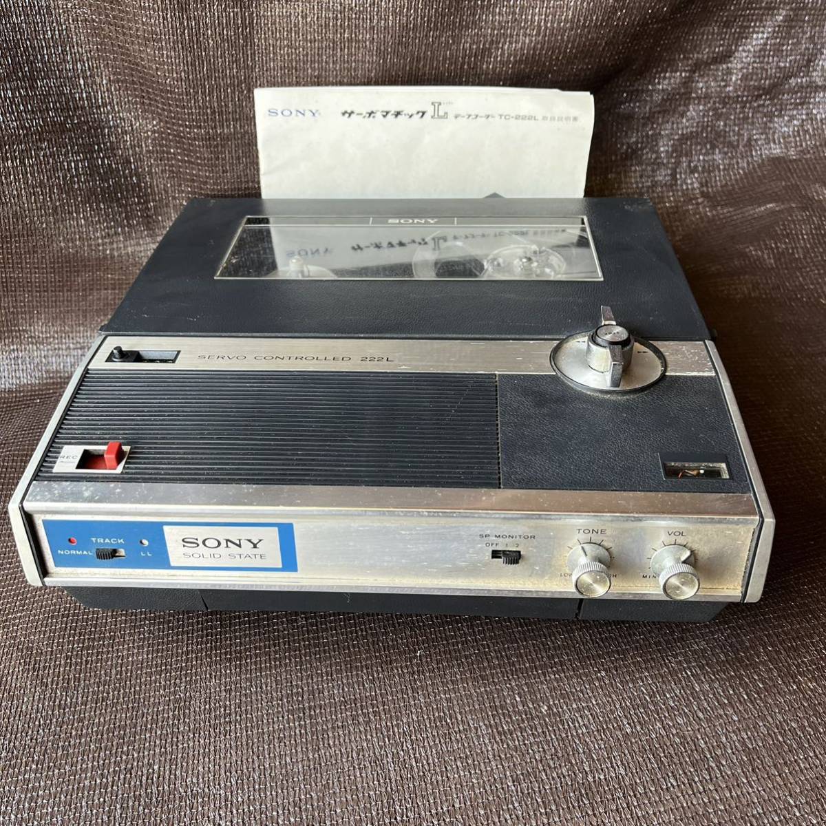 SONY TAPECORDER テープレコーダー 28264 サーボマチック L テーマコーダー　TC-222L 取扱説明書有り_画像1