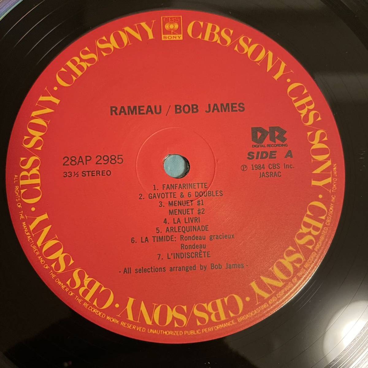 K-7 帯付き ボブ・ジェームス BOB JAMES / Rameau 28AP 2985 LP レコード アナログ盤_画像6