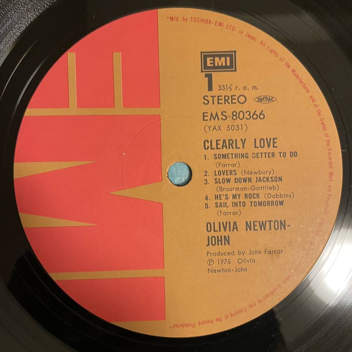 K-7 帯付き オリビア・ニュートン・ジョン OLIVIA NEWTON JOHN / クリアリー・ラヴ Clearly Love EMS-80366 LP レコード アナログ盤 S_画像4