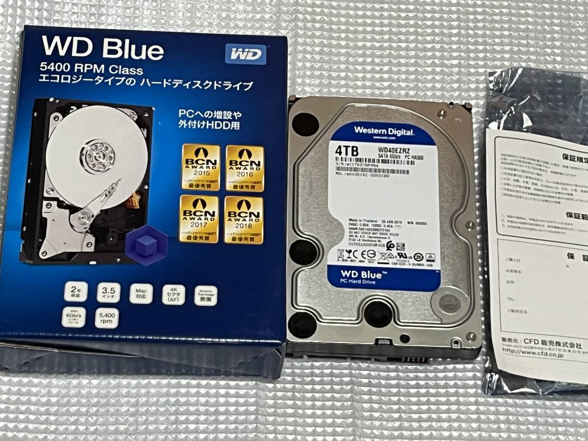 ランキング2022 Western Digital WD Blue 4TB WD40EZRZ-RT2 3.5インチ