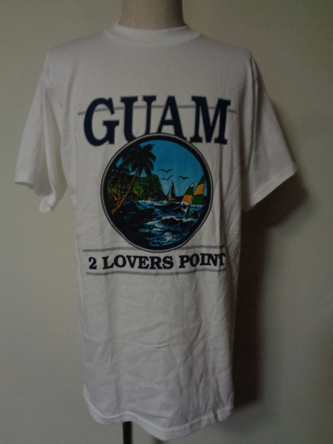 未使用 90's GUAM Tシャツ プリント グアム 恋人岬 80's サイズM_画像1