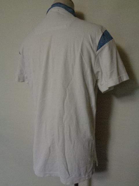 DIESEL ディーゼル ミニロゴプレート コットン サマーニット ポロシャツ L 白の画像3