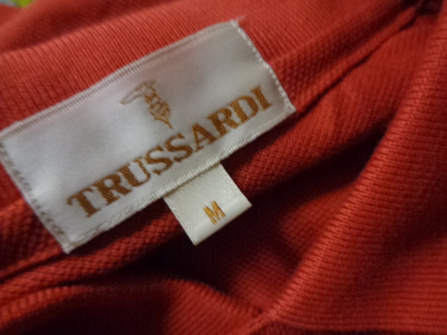 TRUSSARDI トラサルディ 半袖 ポロシャツ トップス レッド ブランド メンズ ロゴ　M_画像5