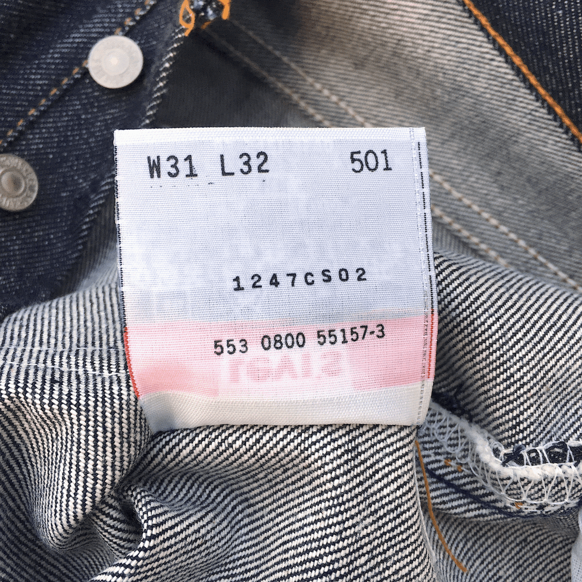 00s 米国製 デッドストック LEVI’S 501-01OR レギュラー W31 L32 リジッド 未使用 ビンテージ アメリカUSA製 ジーンズ デニムパンツ_画像7