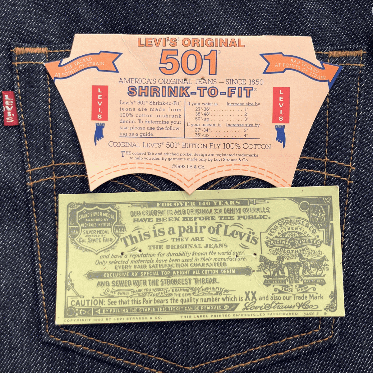 00s американский производства неиспользуемый товар LEVI*S 501XX 501-01OR постоянный W34 L36 rigid не использовался Vintage America USA производства джинсы Denim брюки 