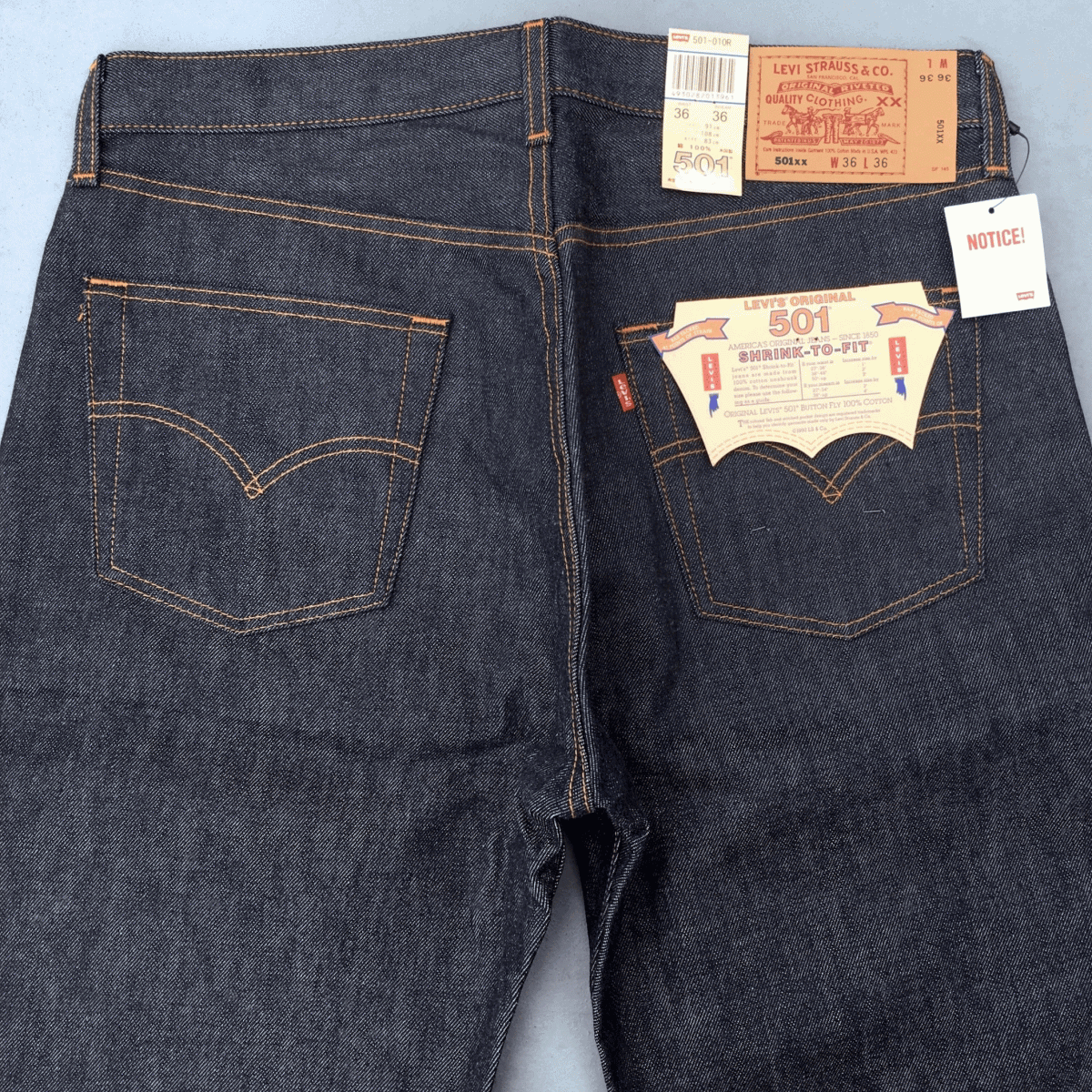 00s 米国製 デッドストック LEVI’S 501XX 501-01OR レギュラー W36 L36 リジッド 未使用 ビンテージ アメリカUSA製 ジーンズ デニムパンツ_画像1