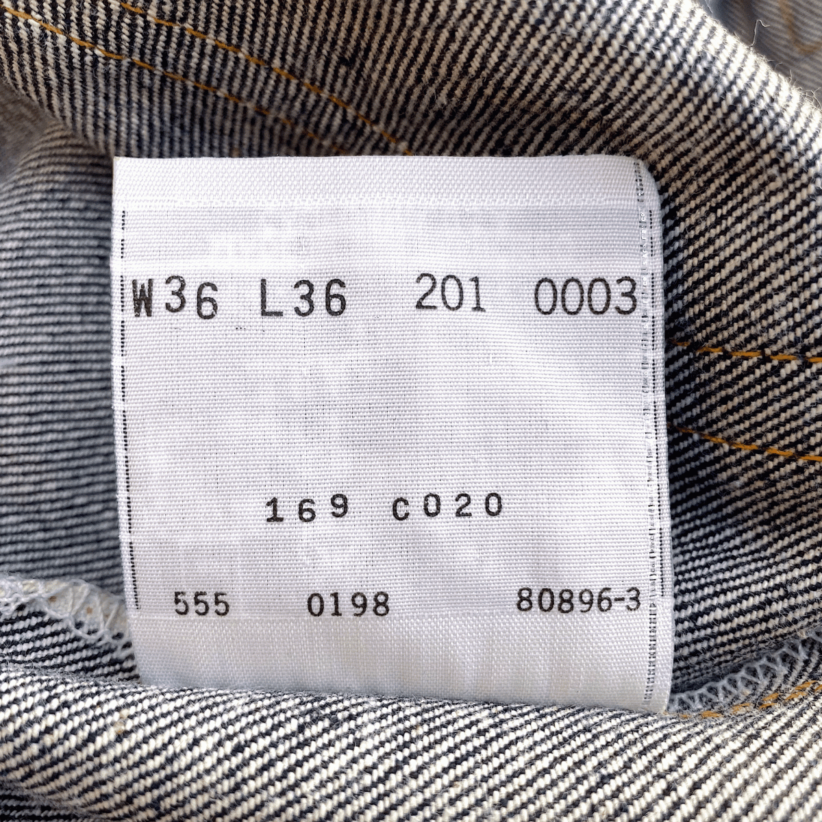 バレンシア工場製 1937年モデル LEVI’S 201XX 201-0003 W36 L36 未使用 デッドストック リジッド 米国製 30s 37s 復刻 アメリカUSA製 555_画像8