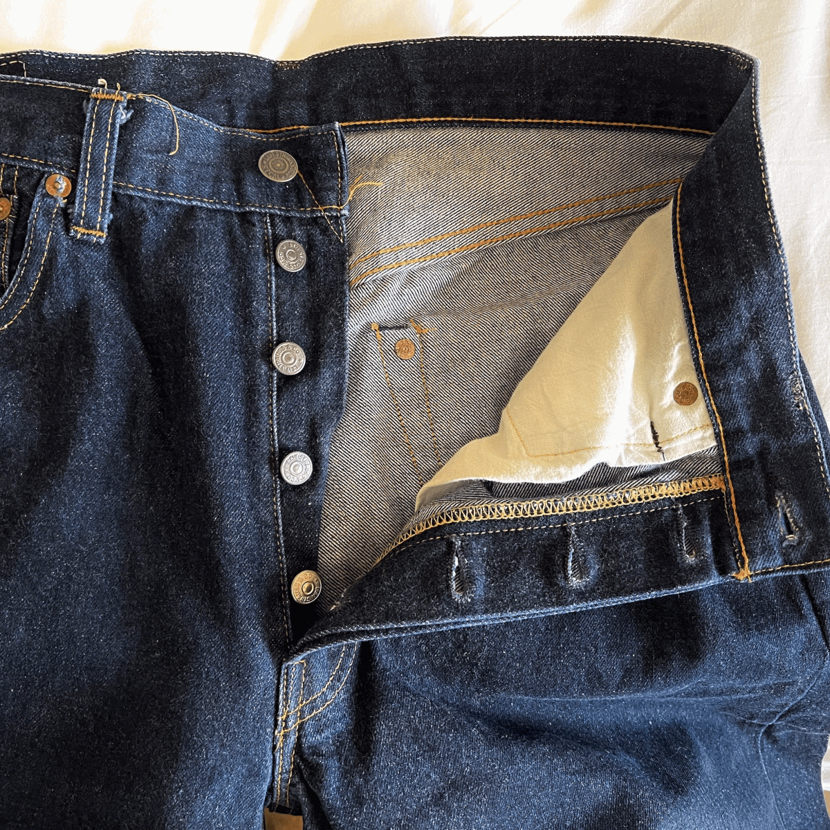 バレンシア工場製 1955年モデル LEVI’S 501XX 501-0114 W34(W33) L36 美品 中古 米国製 リジッド 50s 55s アメリカUSA製 555 55501 0003_画像5