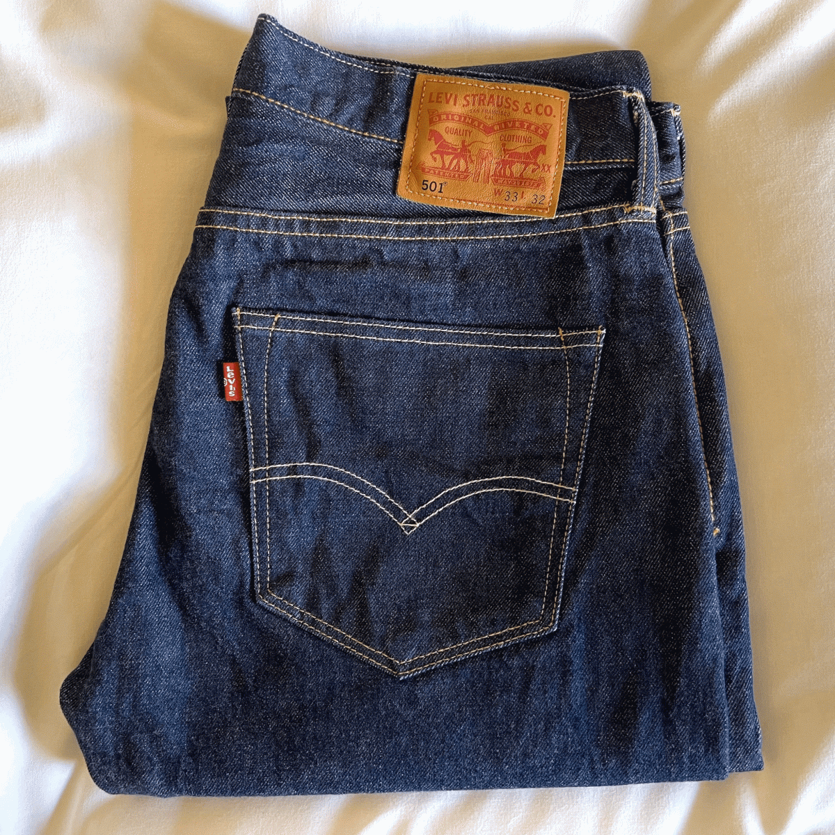 ホワイトオーク 米国製 Levi’s 00501-2546 W33 L32 赤耳 リジッド 美品 中古 WHITE OAK アメリカUSA製 デニムパンツ 005012546 501-2546