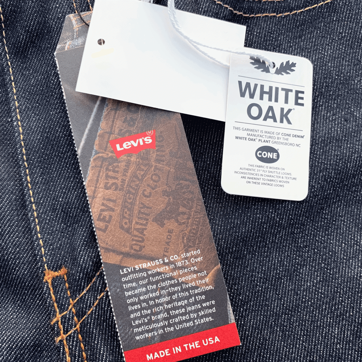 ホワイトオーク 米国製 Levi’s 04511-2596 W32 L32 赤耳 リジッド WHITE OAK デニムパンツ ジーンズ USA製 アメリカ製 045112596 511-2596_画像4