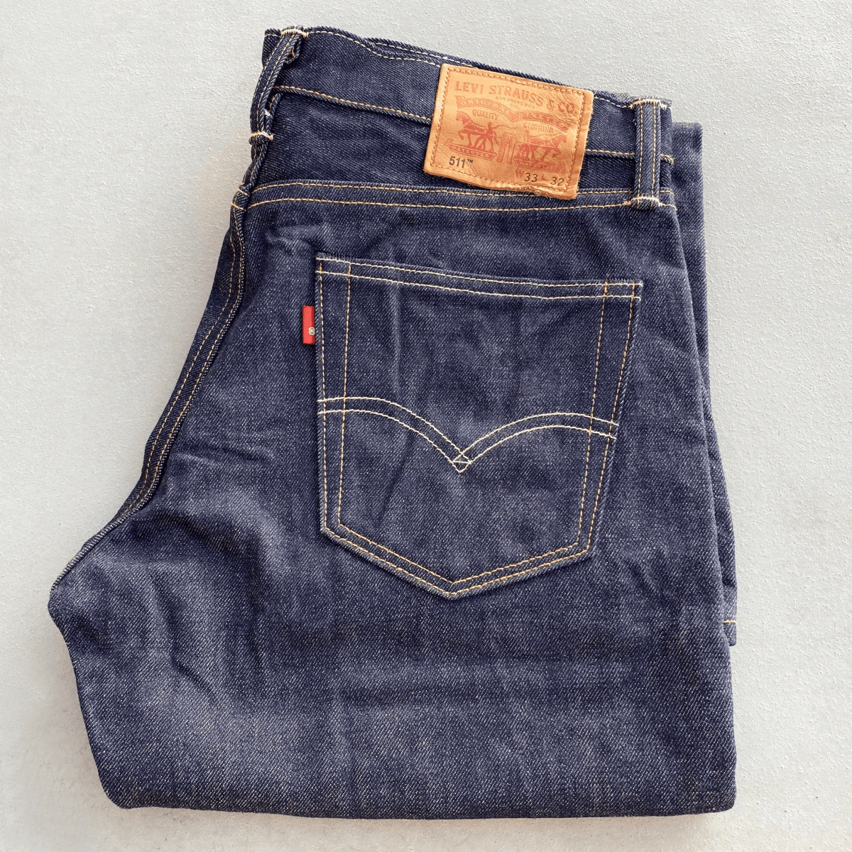 ホワイトオーク 米国製 Levi’s 04511-2596 W33 L32 赤耳 リジッド WHITE OAK デニムパンツ ジーンズ USA製 アメリカ製 045112596 511-2596