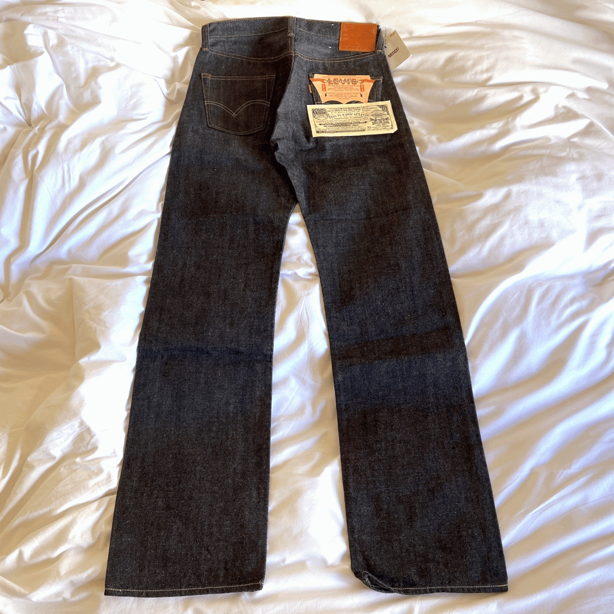 旧日本製 1947年モデル LEVI'S 501XX 47501-0017 W33 L36 リジッド 未使用 デッドストック 40s 片面 デニムパンツ ジーンズ MADE IN JAPAN_画像3