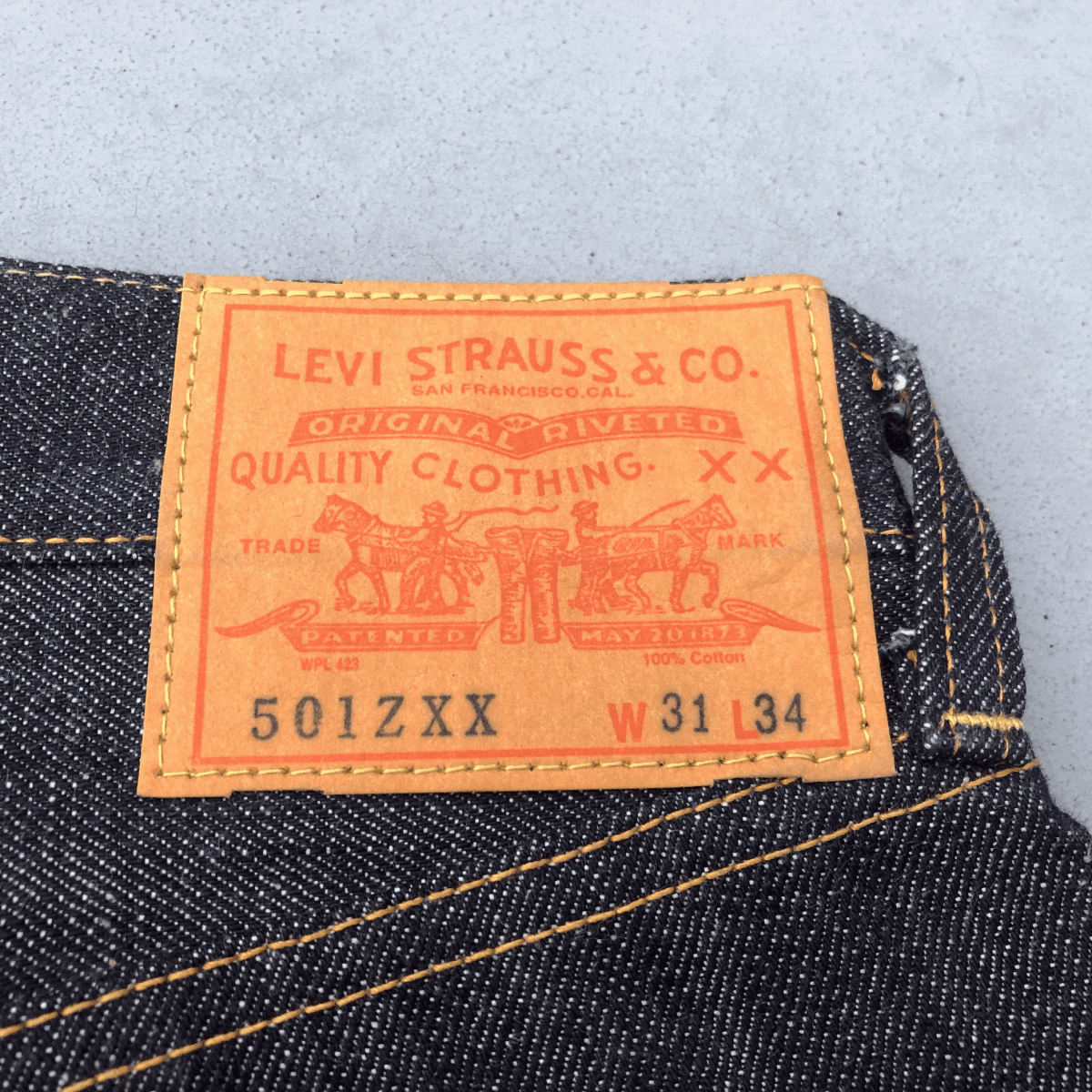 旧日本製 1954年モデル LEVI'S 501ZXX 54501-0004 W31 L34 リジッド 未使用 デッドストック 50s 54 501Z XX デニムパンツ MADE IN JAPAN_画像4