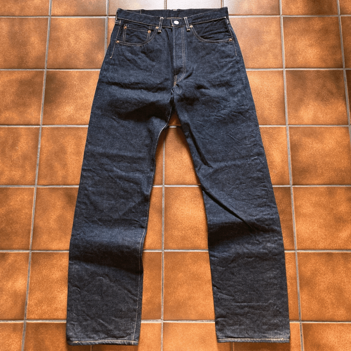 旧日本製 1955年モデル LEVI'S 501XX 55501-0017 W31(W32) ワンウォッシュ 濃紺 美品 50s 55 デニムパンツ ジーンズ 50155 MADE IN JAPAN