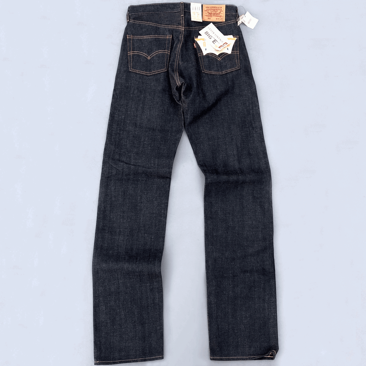 旧日本製 1960年代モデル LEVI'S 502XX W31 L36 リジッド デッドストック BIG E 赤耳 TARONジッパー デニムパンツ ジーンズ 60s 502-XXA1_画像4