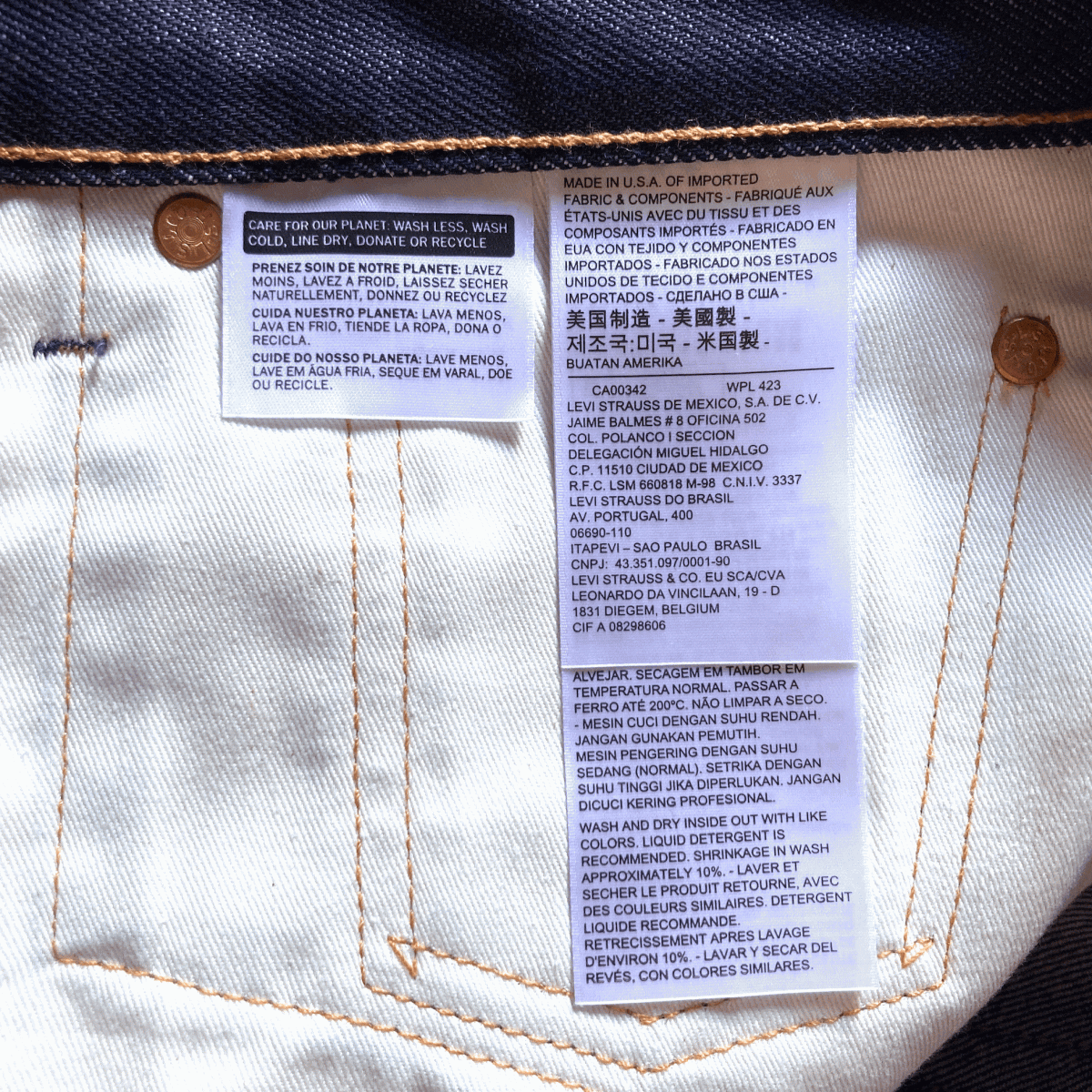 米国製 “PREMIUM” Levi’s 501 00501-2546 W34 L34 リジッド 赤耳 セルビッジ アメリカUSA製005012546 セルビッチ ジーンズ デニムパンツ_画像9