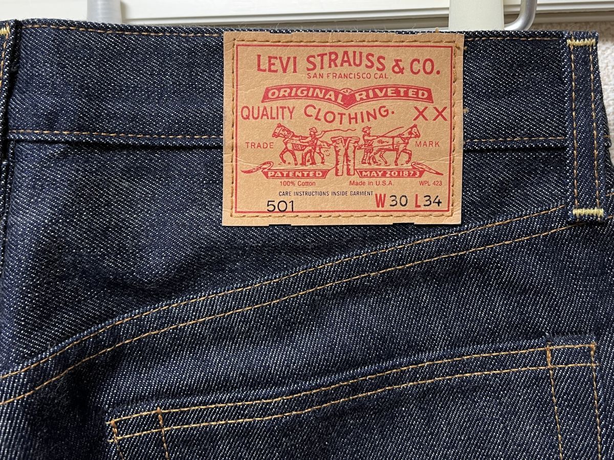 米国製 66後期 1978年モデル 最終ホワイトオーク LEVI'S 501 78501-0002 W30 L34 新品同等品 中古 アメリカUSA製 70s ジーンズ 785010002_画像3