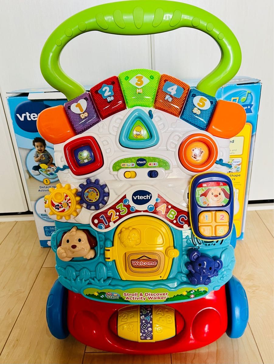 【美品】Vtech 手押し車 おもちゃ 乳幼児 Stroll and Discover Activity Walker 知育玩具