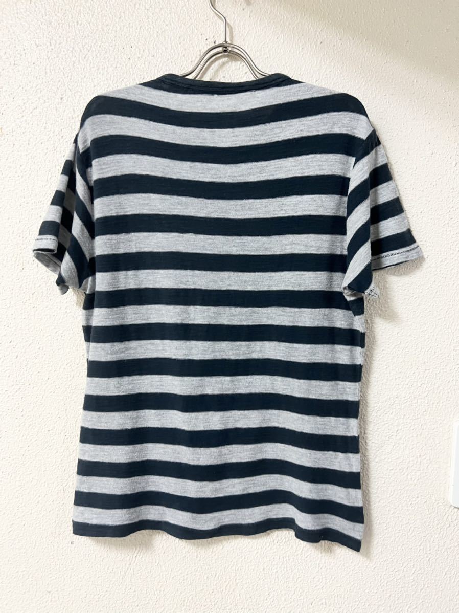 無印良品 MUJI インサイドアウト 裏返しデザイン ボーダー Tシャツ_画像2