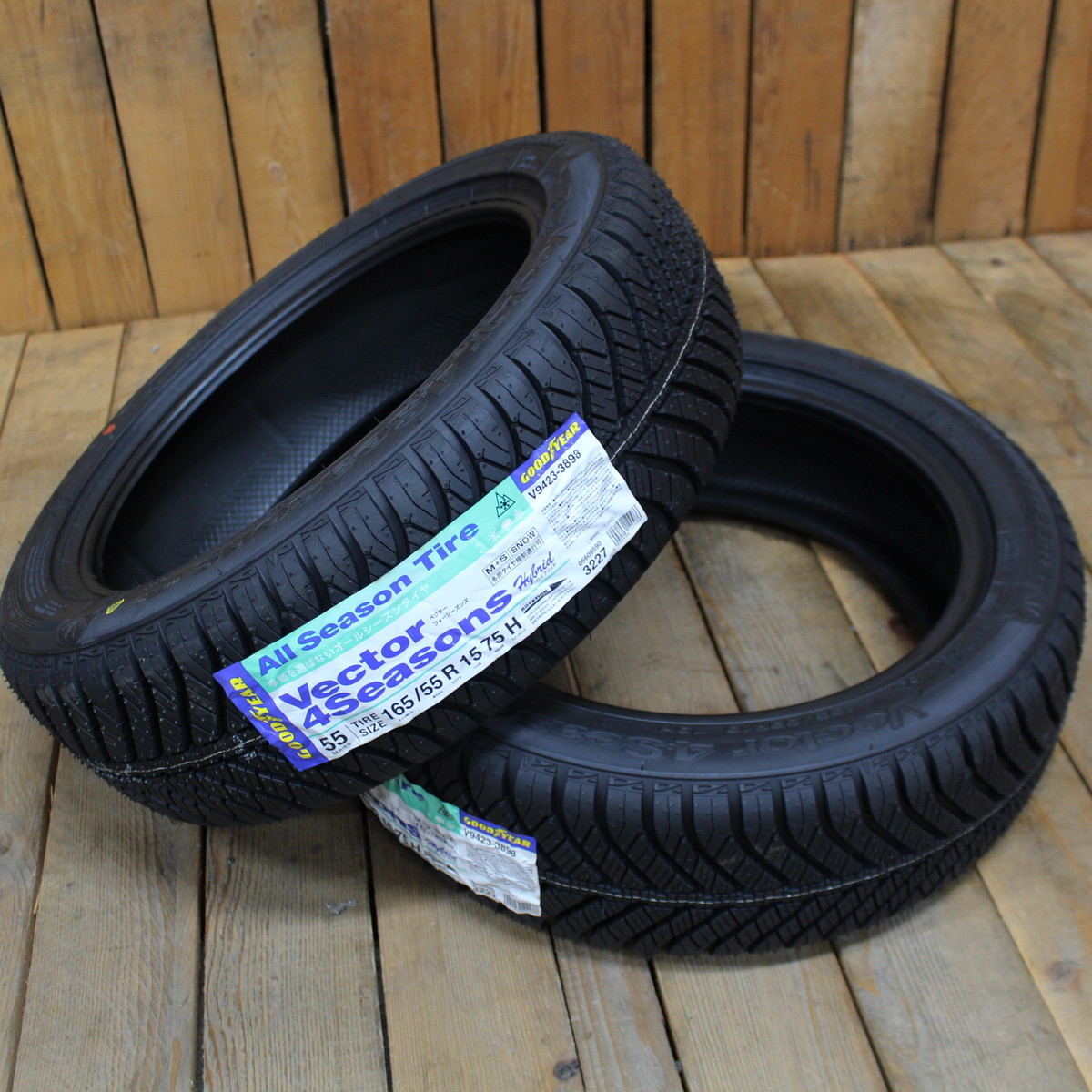  stock disposal 2023 year made Goodyear all season Vectorbekta-4Seasons Hybrid 165/55R15 75H new goods tire 2 ps SET