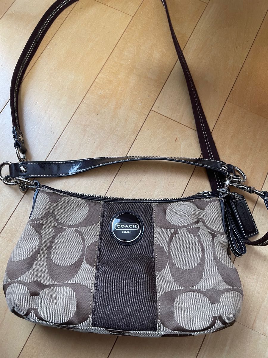 COACH シグネチャー 2way ショルダーバッグ 2wayバッグ ブラウン