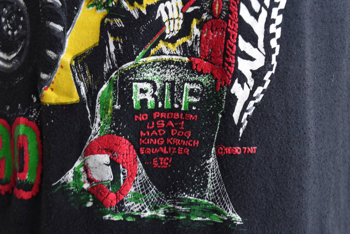 90s GRAVE DIGGER プリントTシャツ MADE IN USA 表記L 黒 / ビンテージ