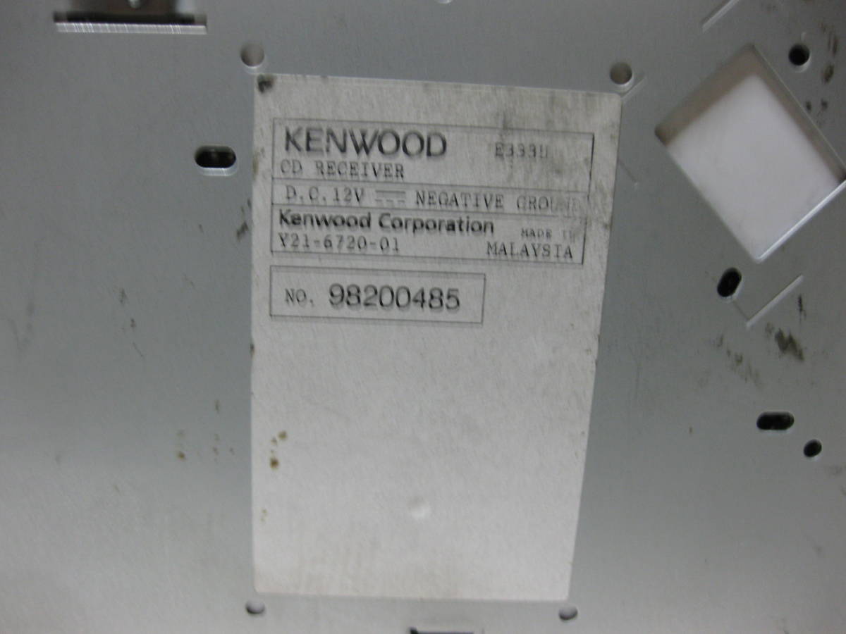 R-1863　DAIHATSU ダイハツ 純正オプション KENWOOD ケンウッド E333U MP3 フロント AUX 1Dサイズ CDデッキ 補償付_画像9