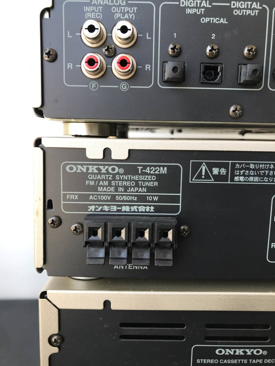 OK7754◇ONKYO オンキョー デッキ5台 C-722M/MD-122MX/T-422M/K OK7754◇ONKYO オンキョー デッキ5台 C-722M/MD-122MX/T-422M/K
