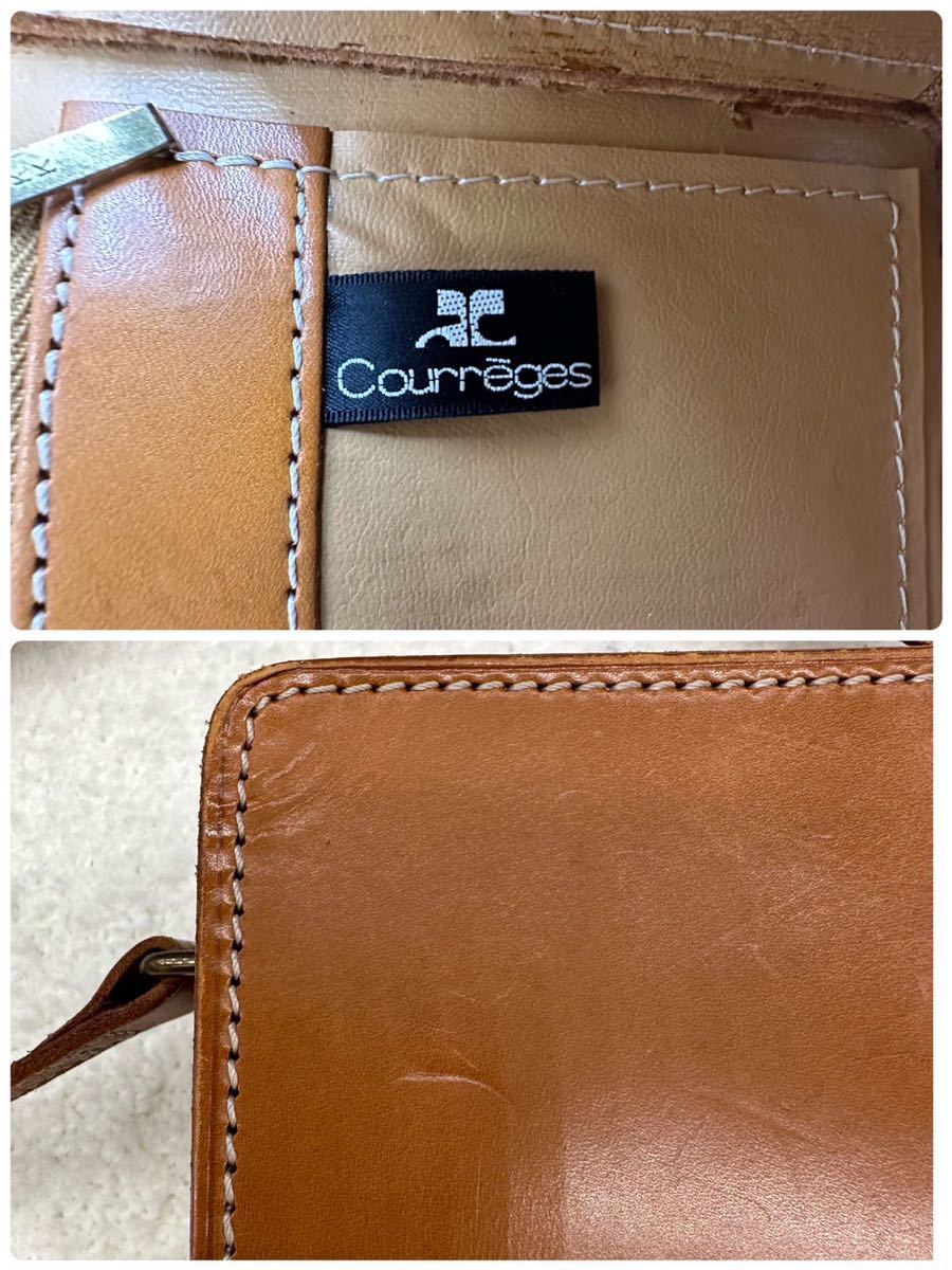 courreges】クレージュ ショルダーバック レザー スクエア courreges】クレージュ ショルダーバック レザー スクエア