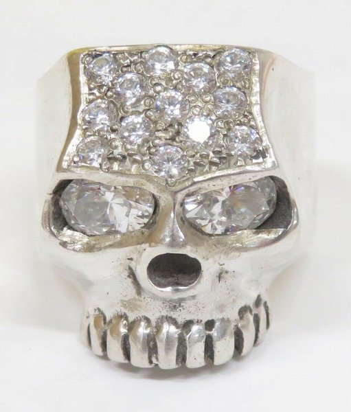 再入荷！】 SKULL FLAT Point 2A6237/Flash RING フラットスカルリング