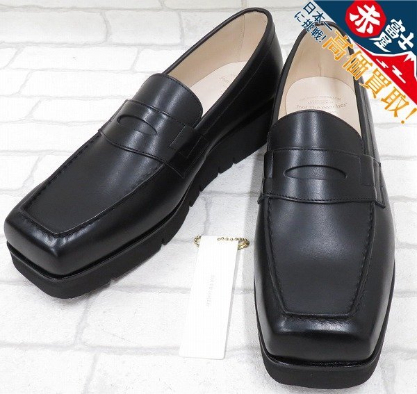 2S7631/未使用品foot the coacher SQUARE LOAFER GLOXI CUT SOLE