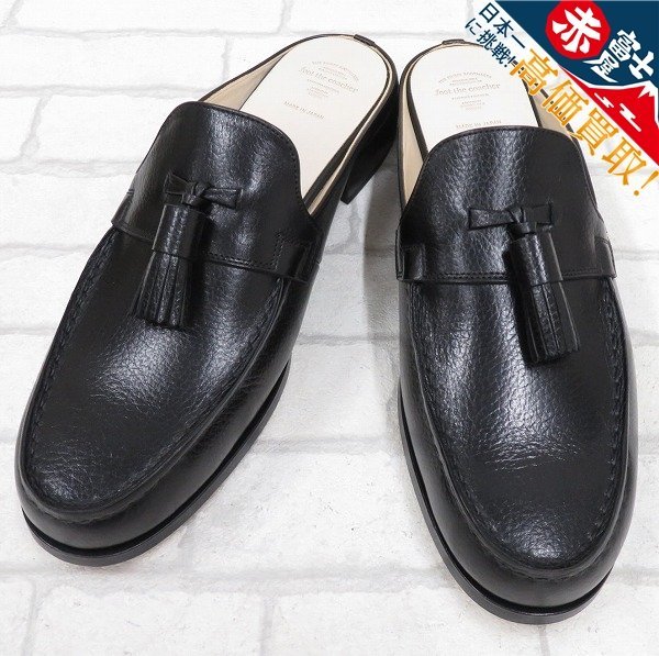 2S7635/未使用品 foot the coacher SINGLE TASSEL フットザコーチャー シングルタッセル サンダル ローファー 7.5