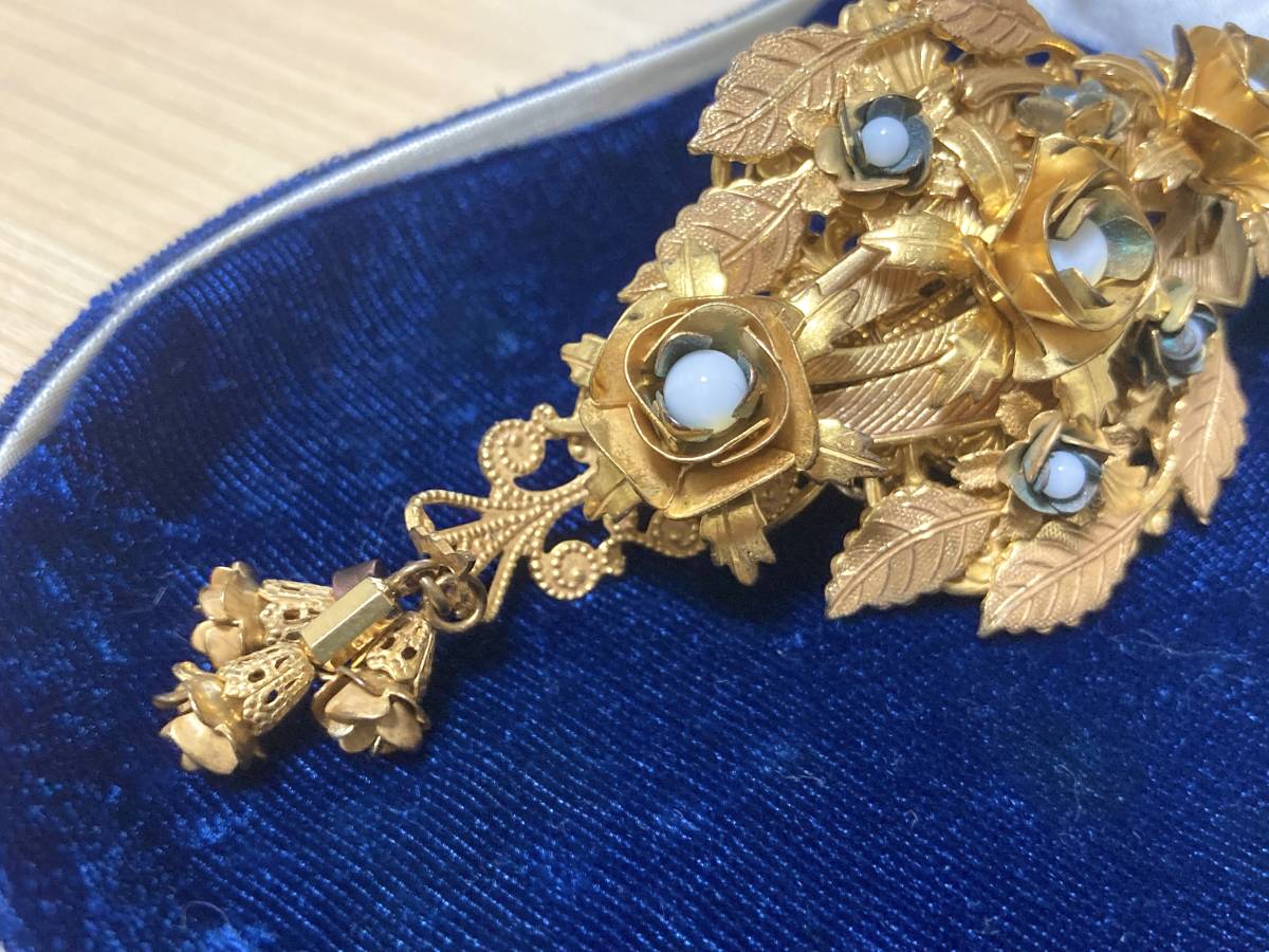 ヴィンテージブローチ☆スタンレーハグラーお花 - 通販