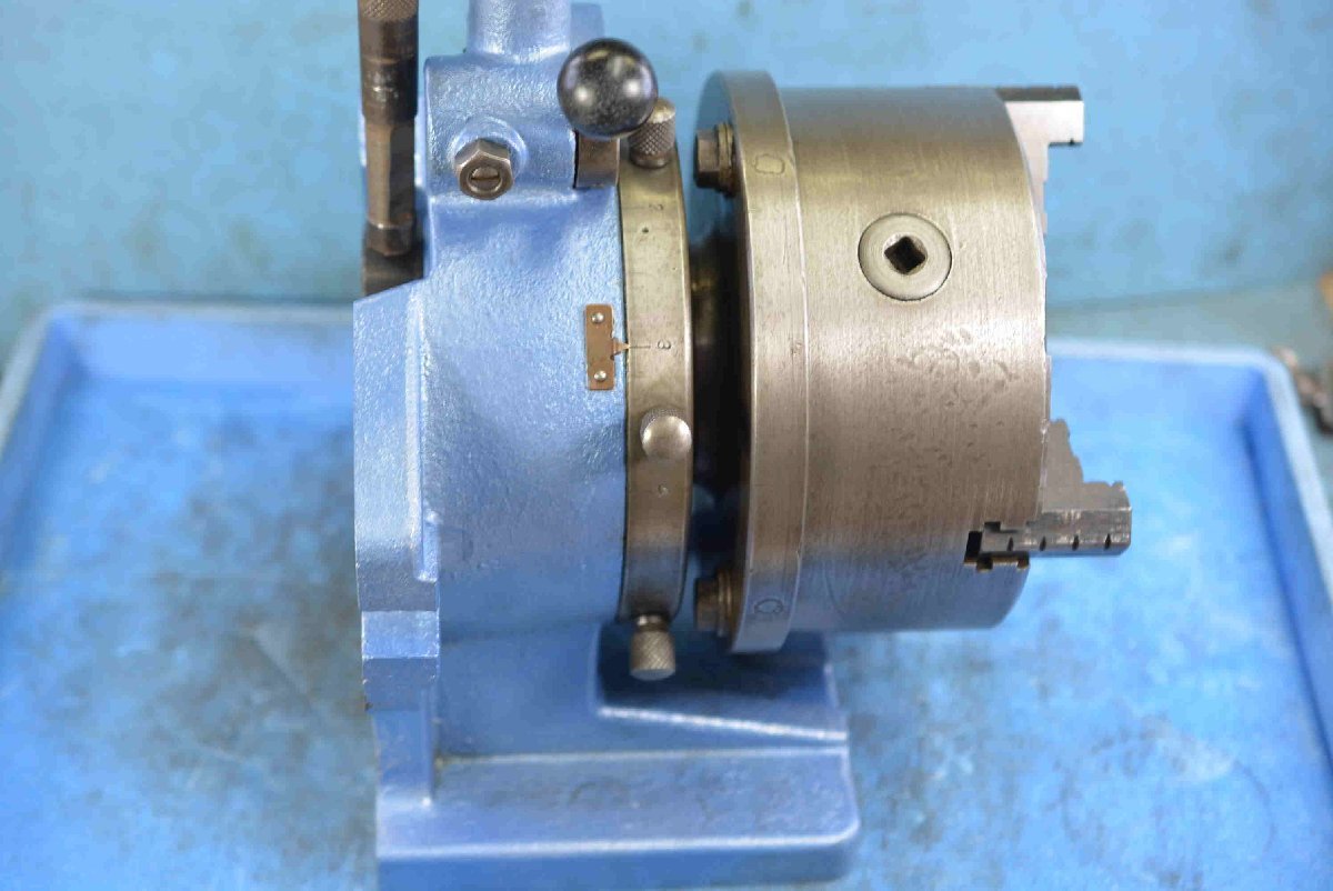 NEWS 160mm スクロールチャック付き 割り出し盤 再塗装品 中古 NEWS 160mm スクロールチャック付き 割り出し盤 再塗装品 中古