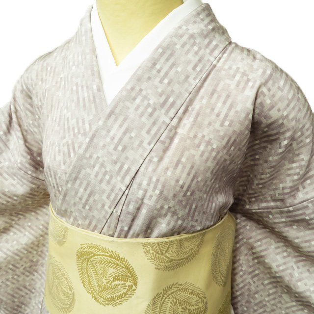 人気ショップが最安値挑戦!】 裄66cm 身丈164cm 薄い灰紫系色