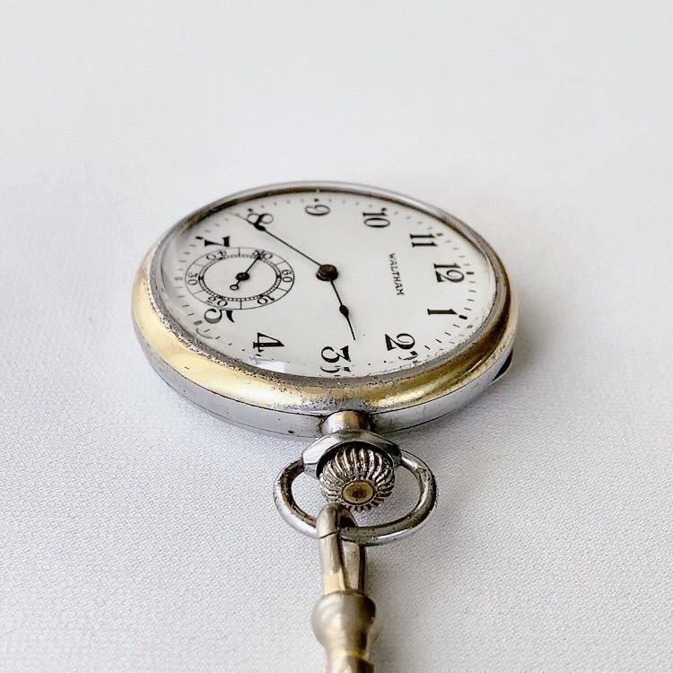 WALTHAM ウォルサム 手巻き式懐中時計 アンティーク スモセコ付 稼動品