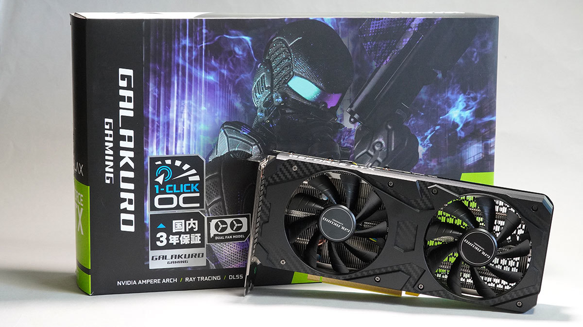 玄人志向 GALAKURO GAMING GG-RTX3060Ti-E8GB DF LHR RTX3060Ti(LHR