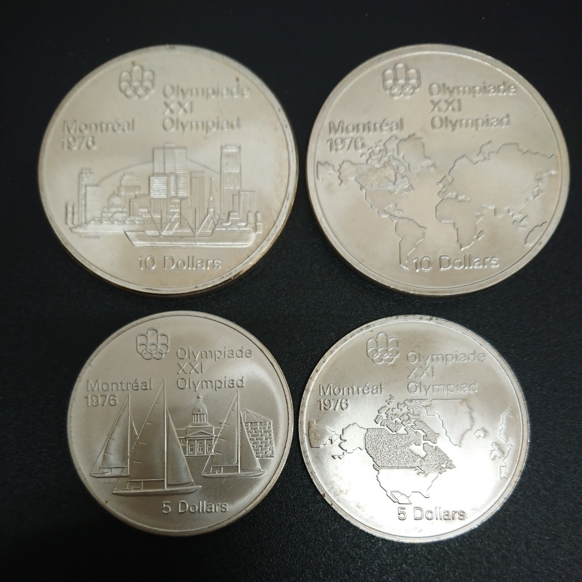 銀貨】カナダ 1976年 モントリオール オリンピック 10ドル 5ドル 計4種