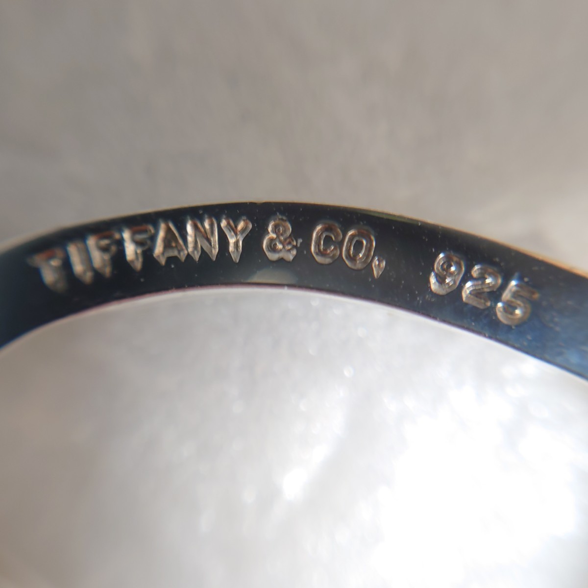 ①[TIFFANY&Co.] Tiffany Heart plate кольцо для ключей серебряный 925( коробка * сумка для хранения имеется )