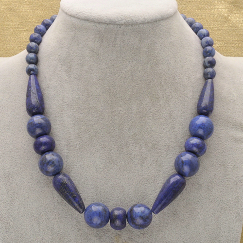  dark blue lapis lazuli necklace R-DU