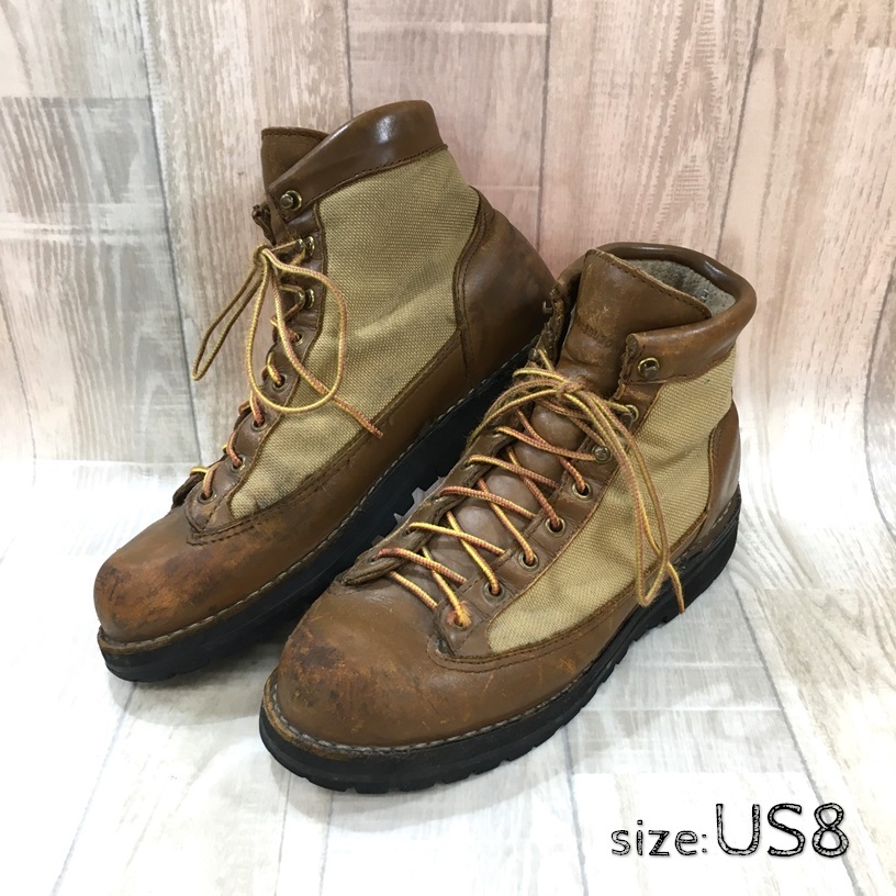 KZ6473★Danner : 30420X 黒タグ ダナーライト★US8★ブラウン GORE-TEX アウトドアブーツ ダナー ゴアテックス_画像1