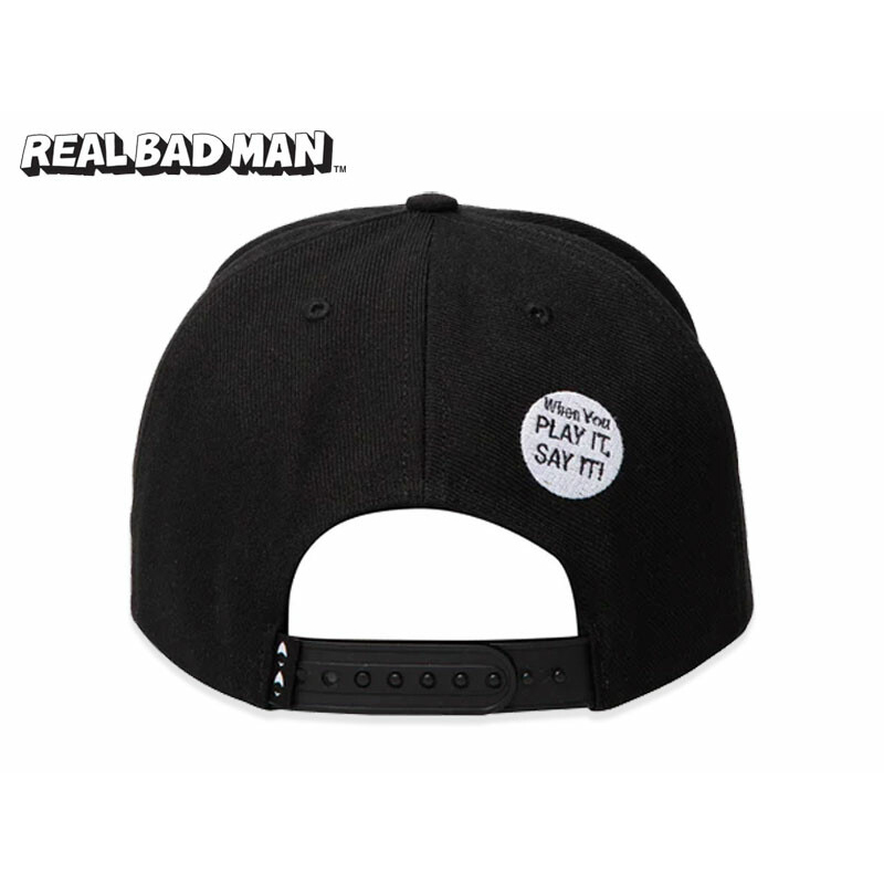 REAL BAD MAN RBM RECORDS SWAP MEET HAT 20906 BLACK（リアルバッドマン アールビーエム スナップバッグ キャップ ブラック）_画像2